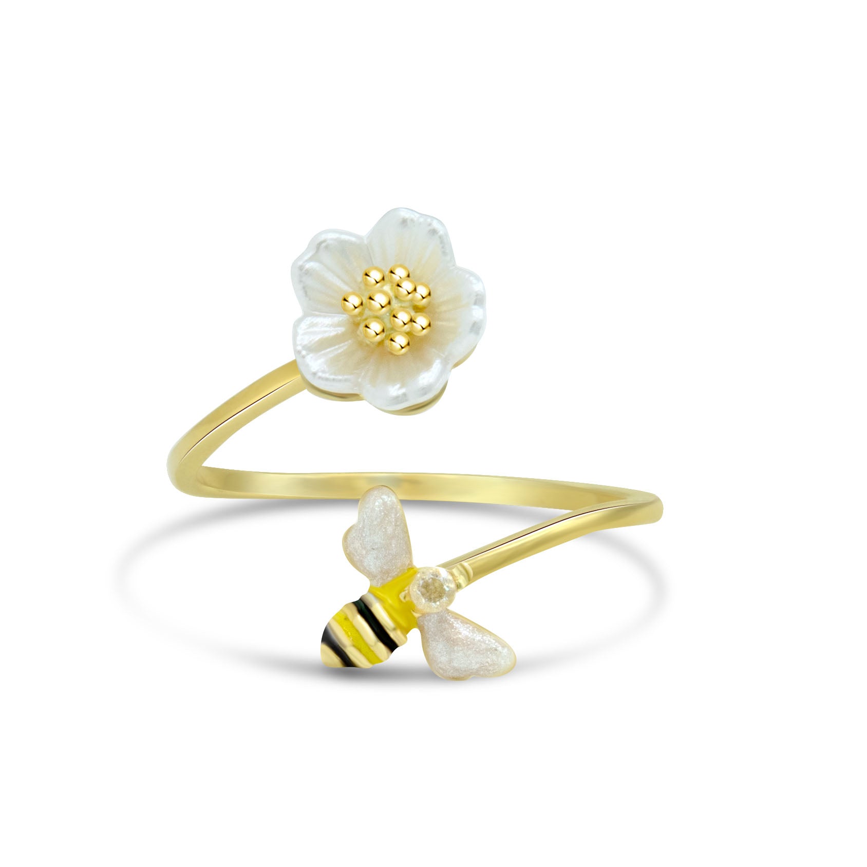 Holographic Flower Ring | Hypo-Allergenic & Anti-Tarnish Jewelry