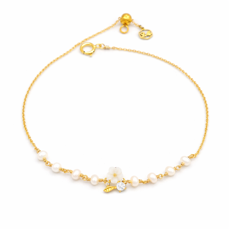 Floral Pearl Bracelet/Anklet
