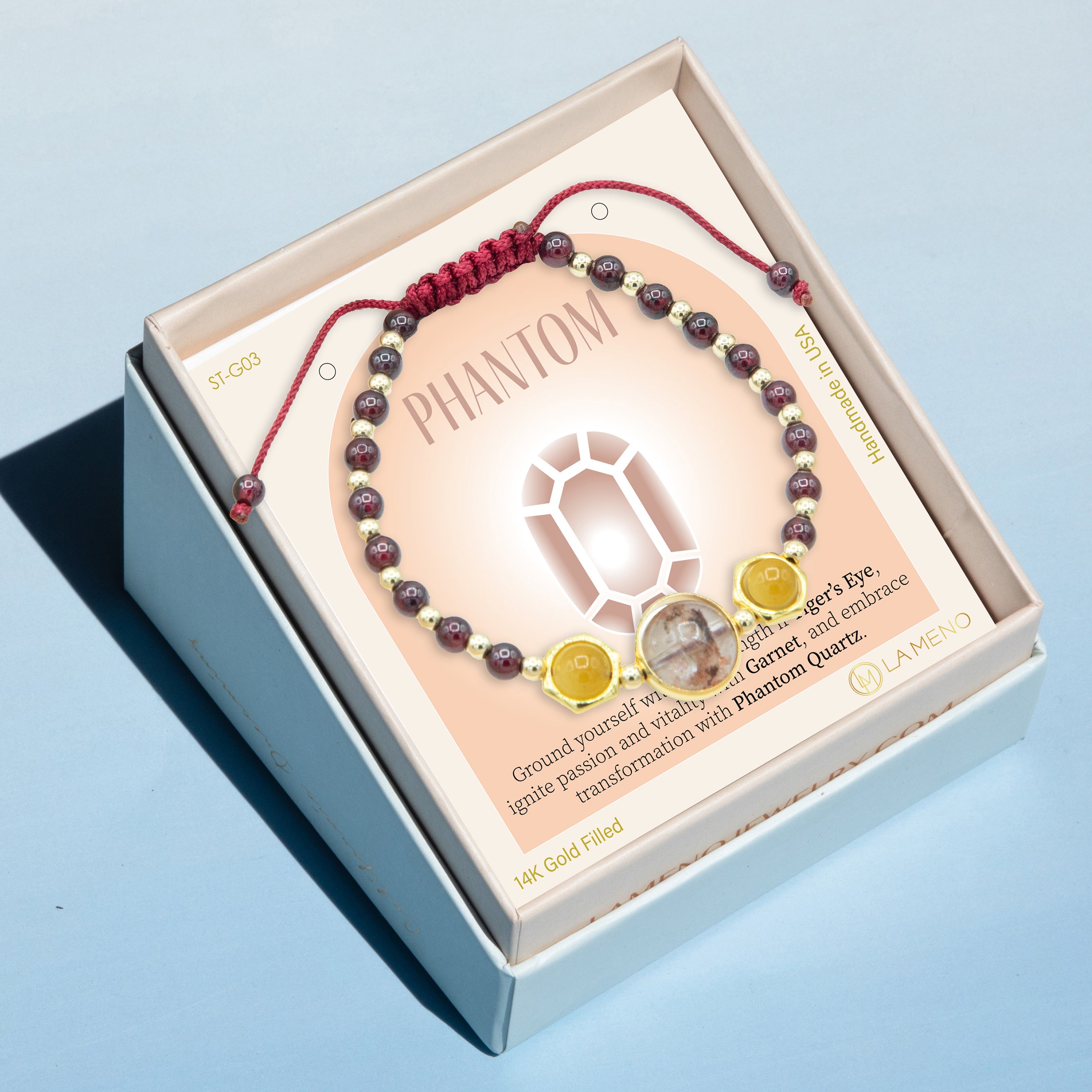 Phantom | Energy Stone Bracelet | Garnet & Tiger's Eye Bracelet