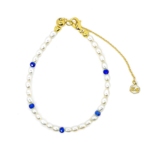 Poetic Pearl Set - Blue Quartz Bracelet & Necklace