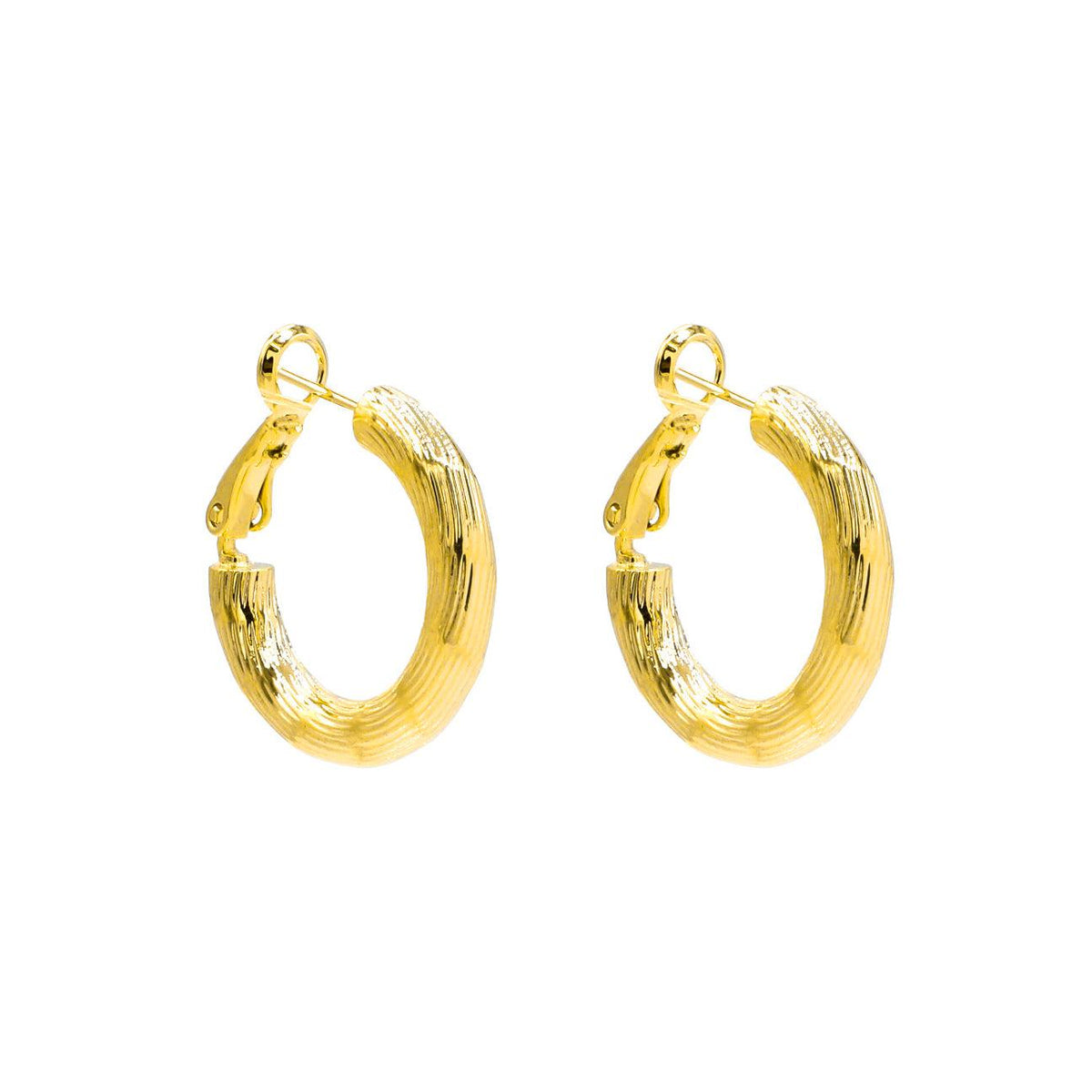 Bamboo Huggie Earrings