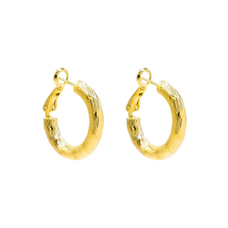 Bamboo Huggie Earrings