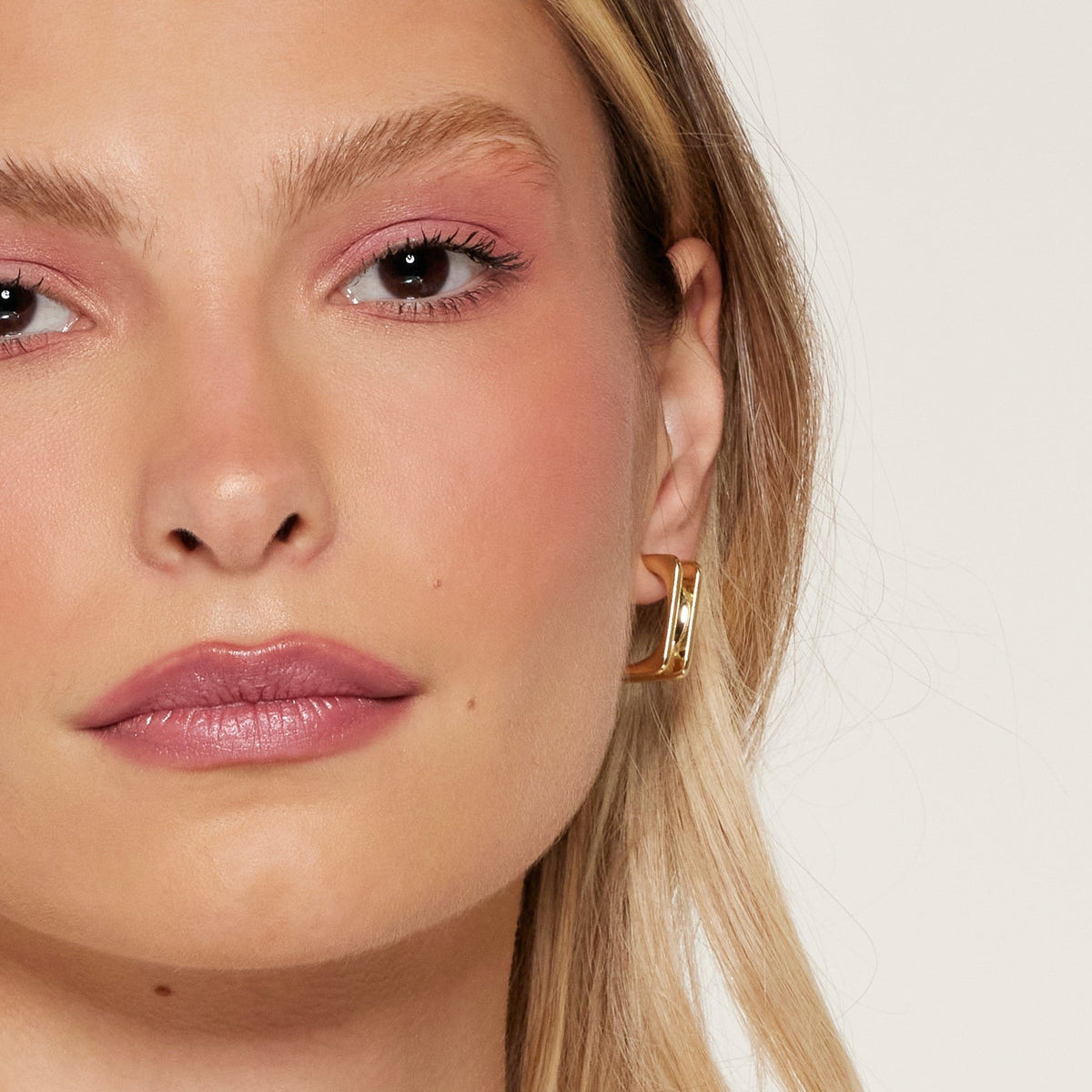 Golden Glow Square Earrings