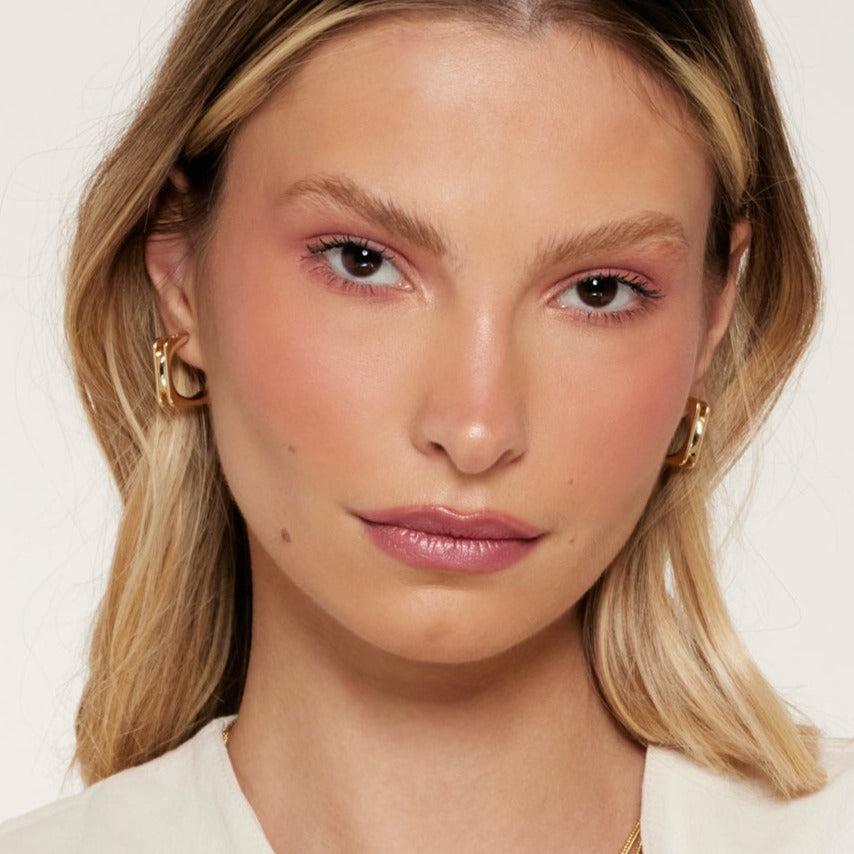 Golden Glow Square Earrings