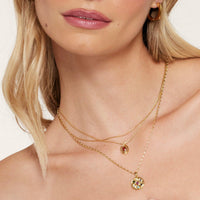 Oval Birthstone Necklace