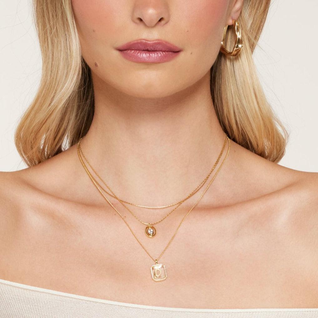 Oval Birthstone Necklace