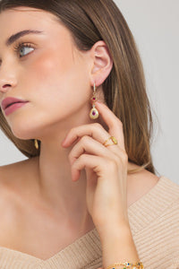 Crimson Glow Hoop Earrings