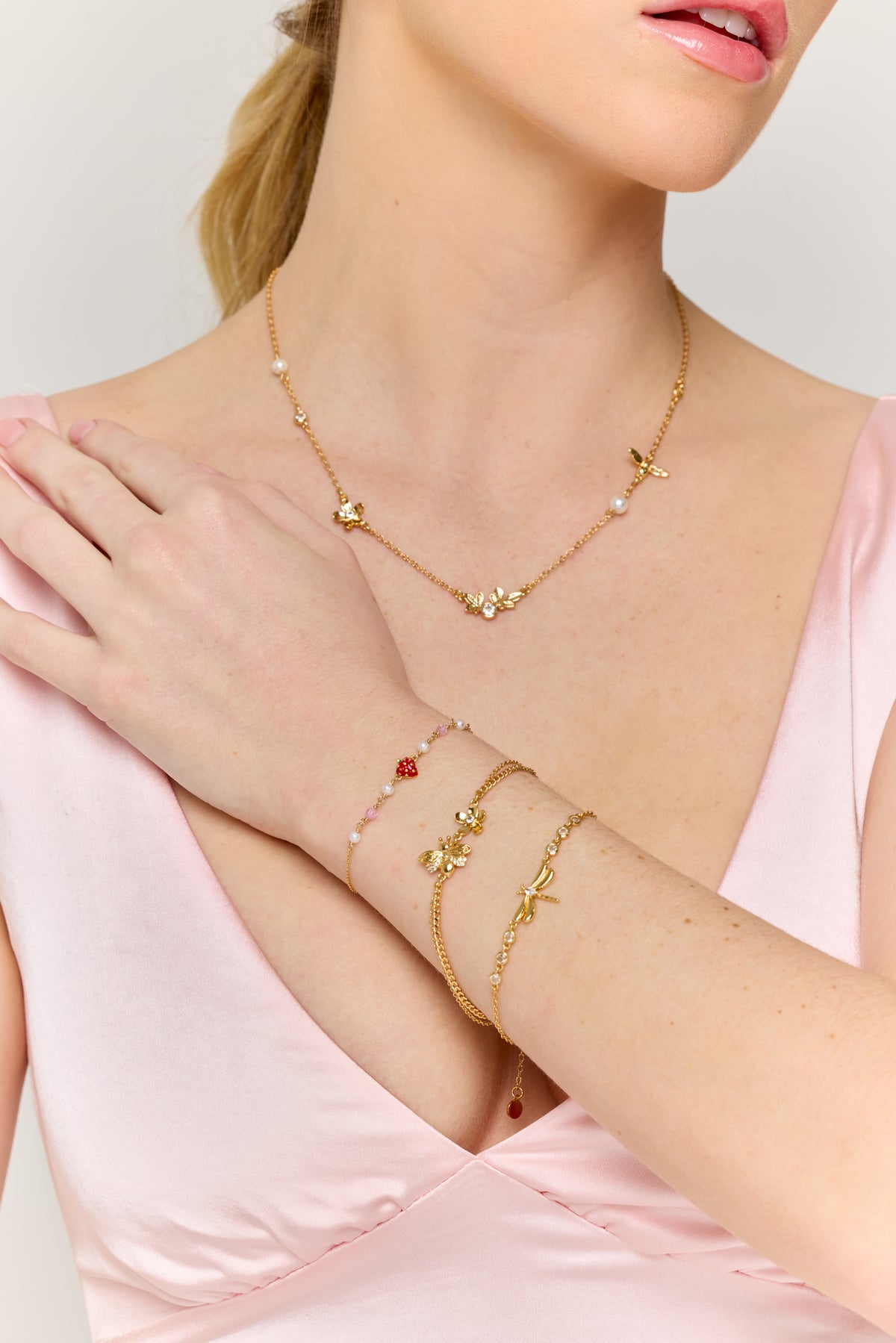 Golden Garden Charm Necklace