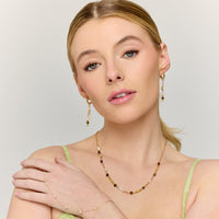 Strata Pearl Hoop Earrings