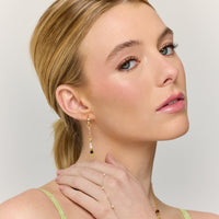 Strata Pearl Hoop Earrings