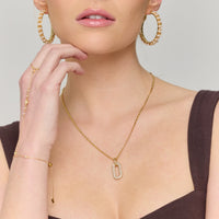 Hollow Pavé Necklace