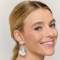 Steel Flower Earrings