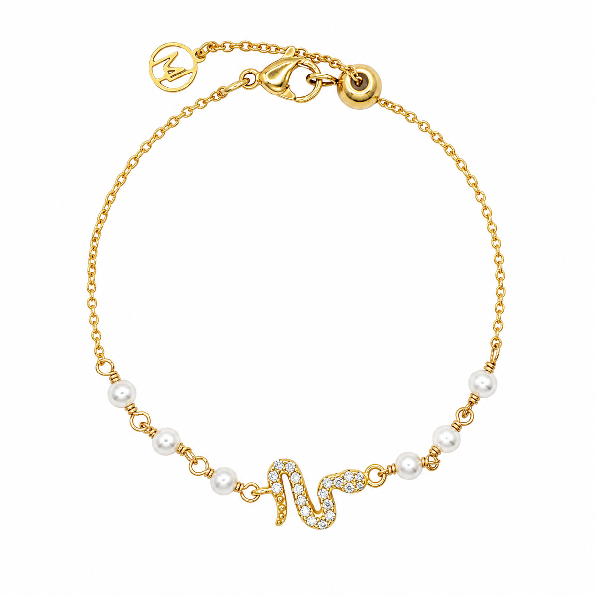 Serpent’s Whisper Pearl Bracelet/Anklet
