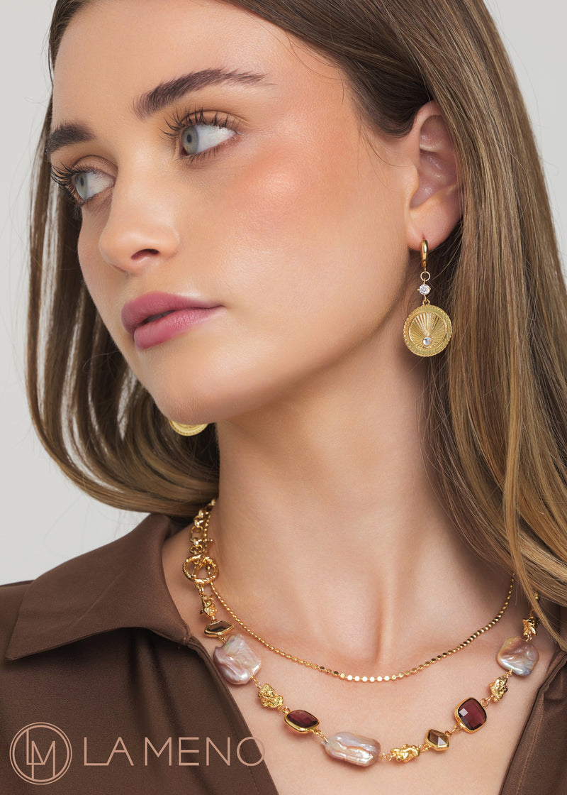 Opal Eclipse Hoop Earrings