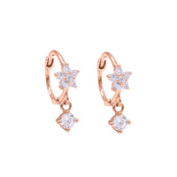 Tiny Flower Huggie Earrings