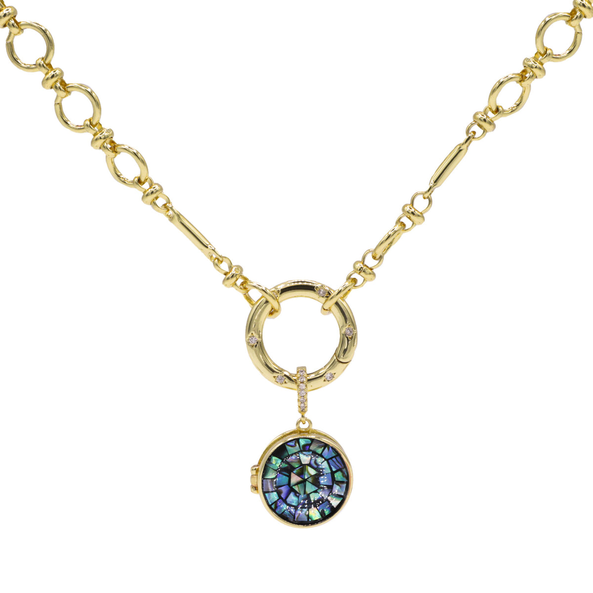 Mosaic Locket Necklace