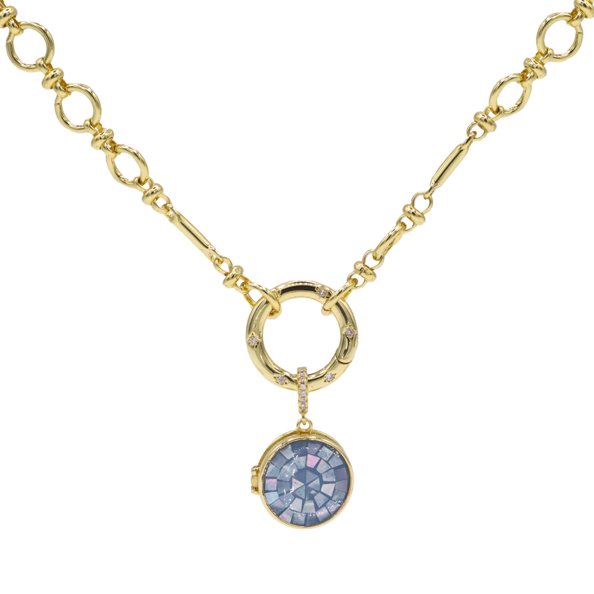 Mosaic Locket Necklace