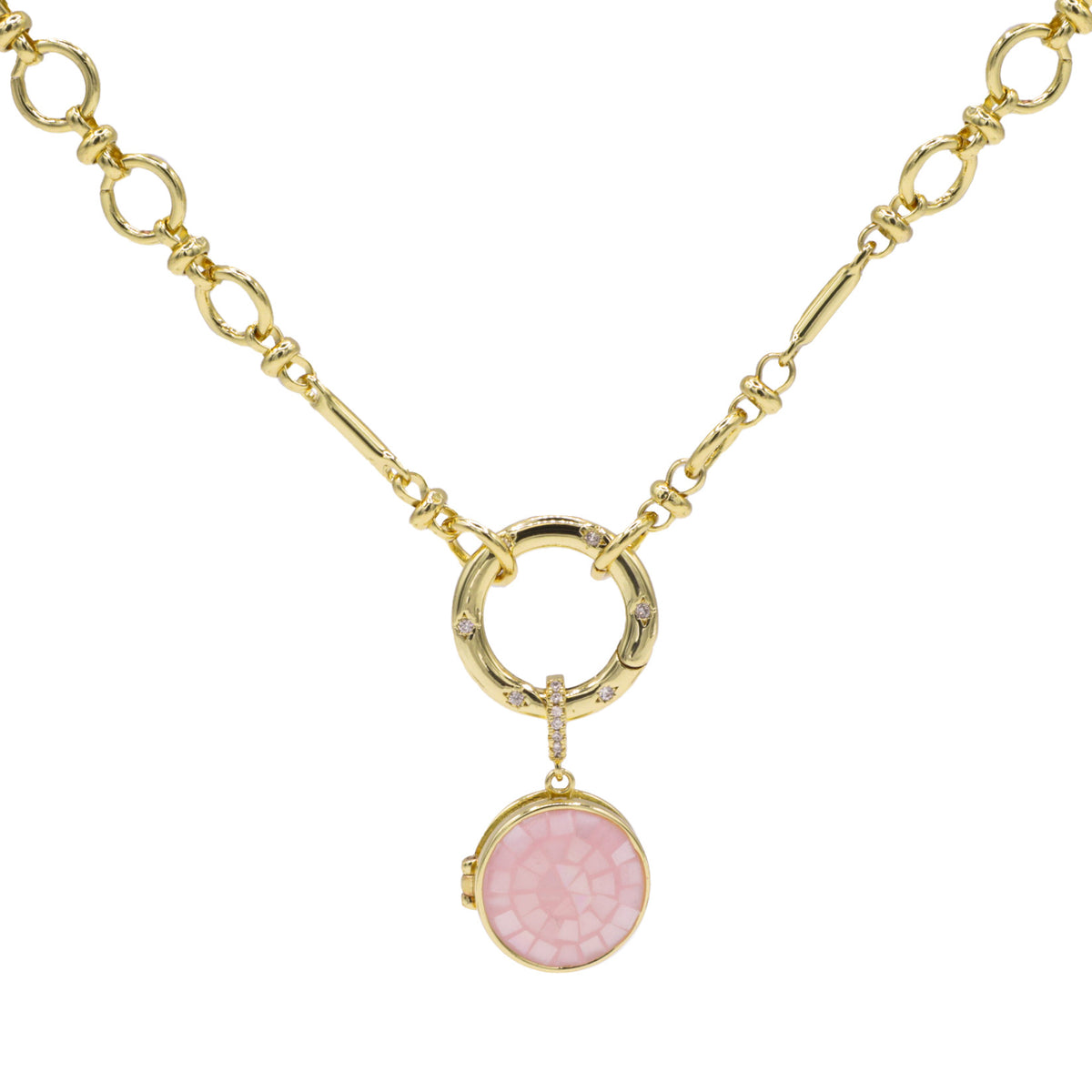 Mosaic Locket Necklace