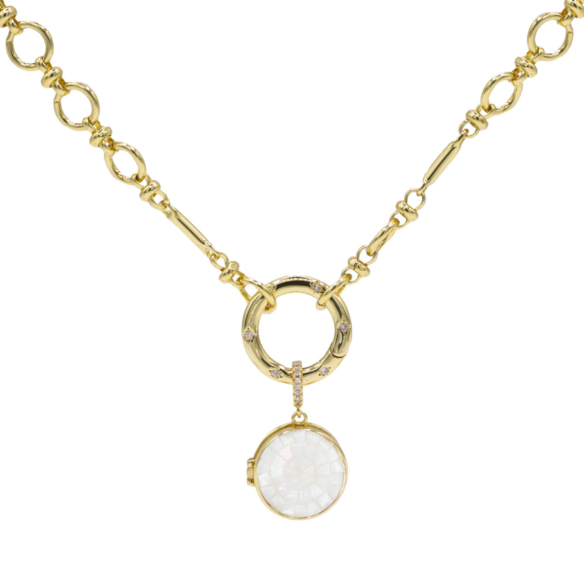 Mosaic Locket Necklace