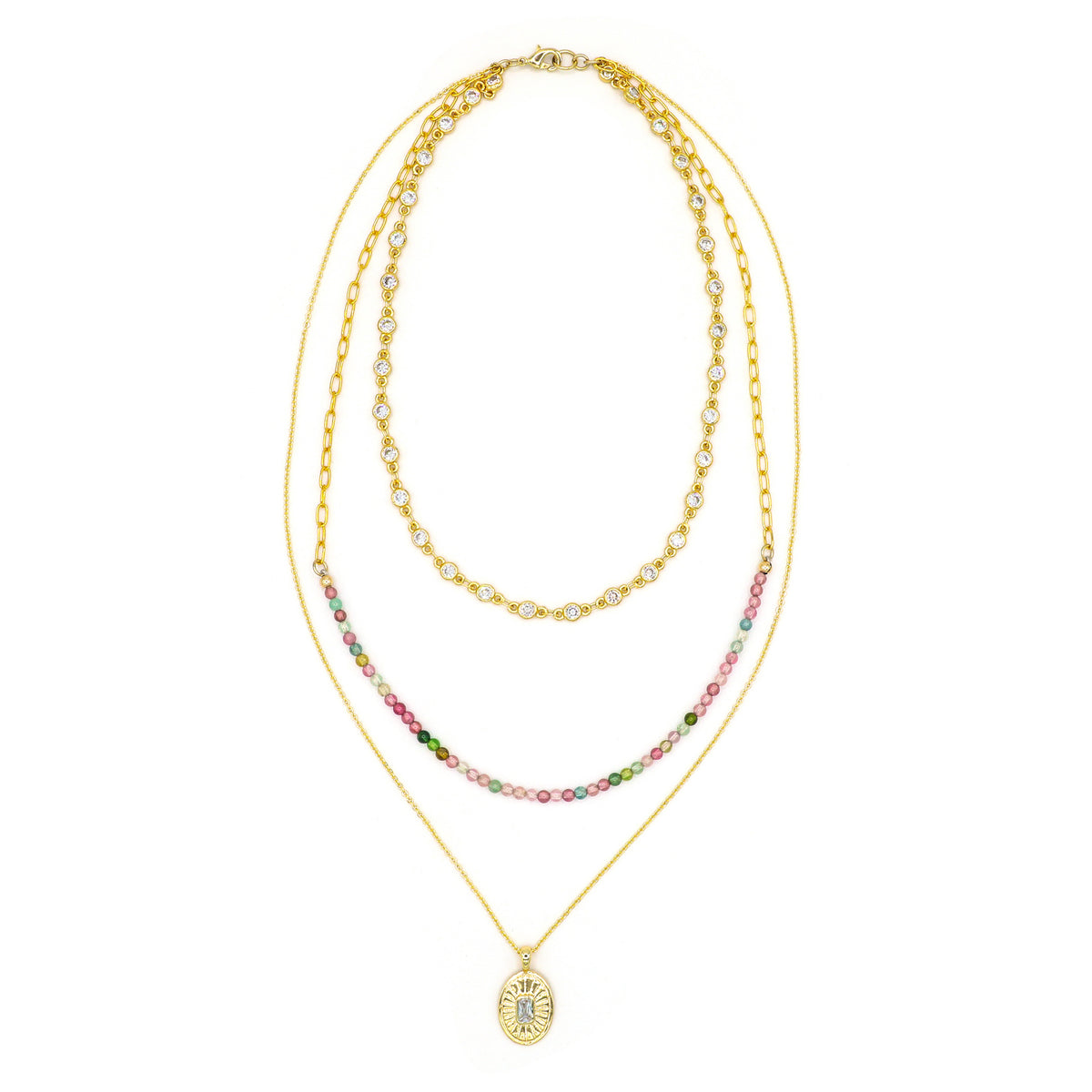 Radiant Prism Necklace Set