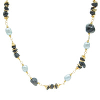 Obsidian Pearl  Necklace