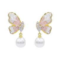 Butterfly Pearl Earrings