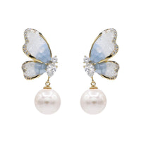 Butterfly Pearl Earrings