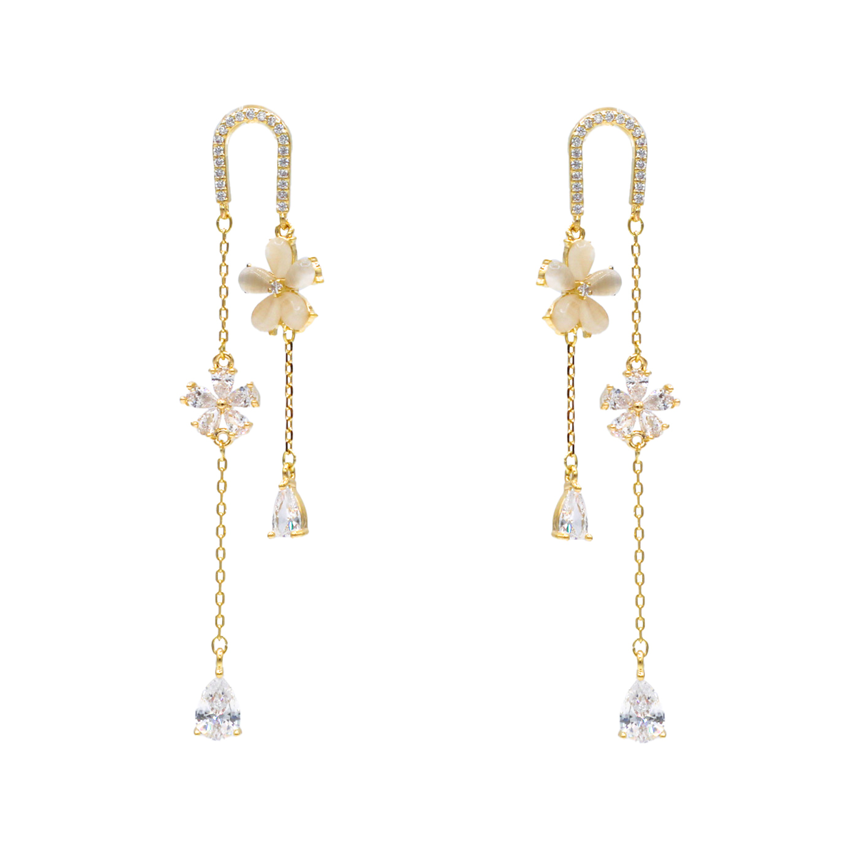 Lucky Flower Drop Earrings