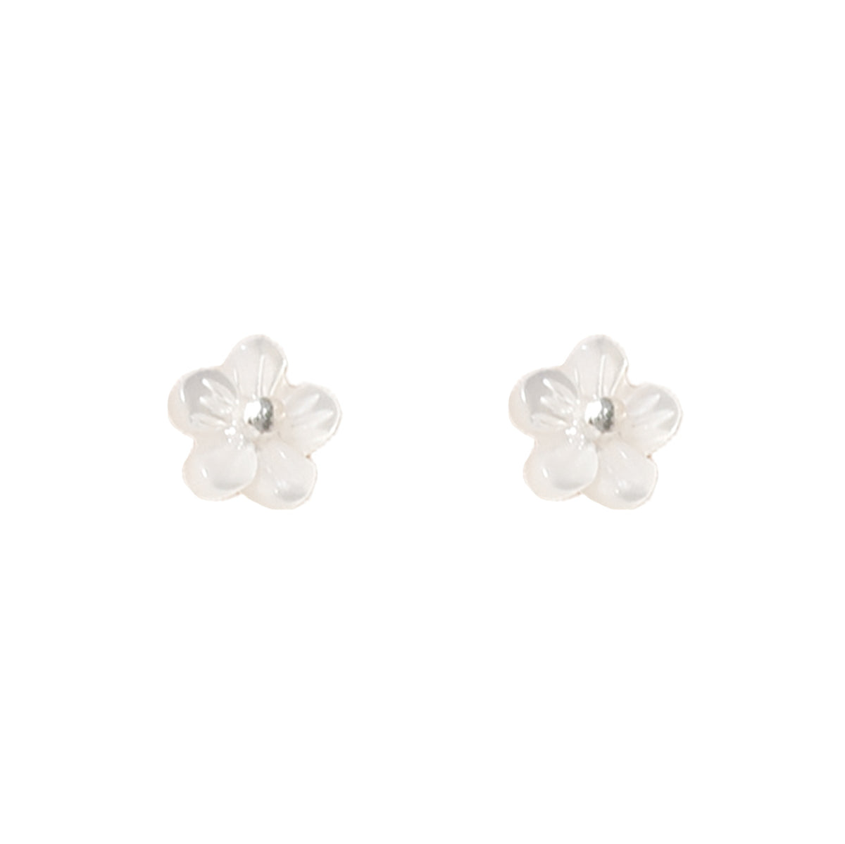 Little White Flower Studs