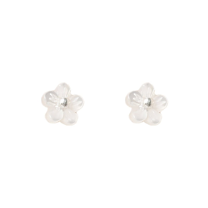Little White Flower Studs