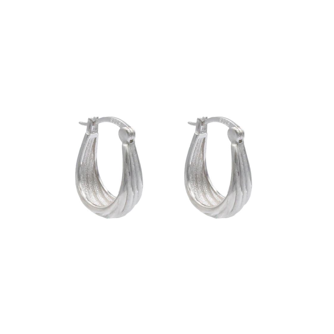 Bevel Hoop Earrings