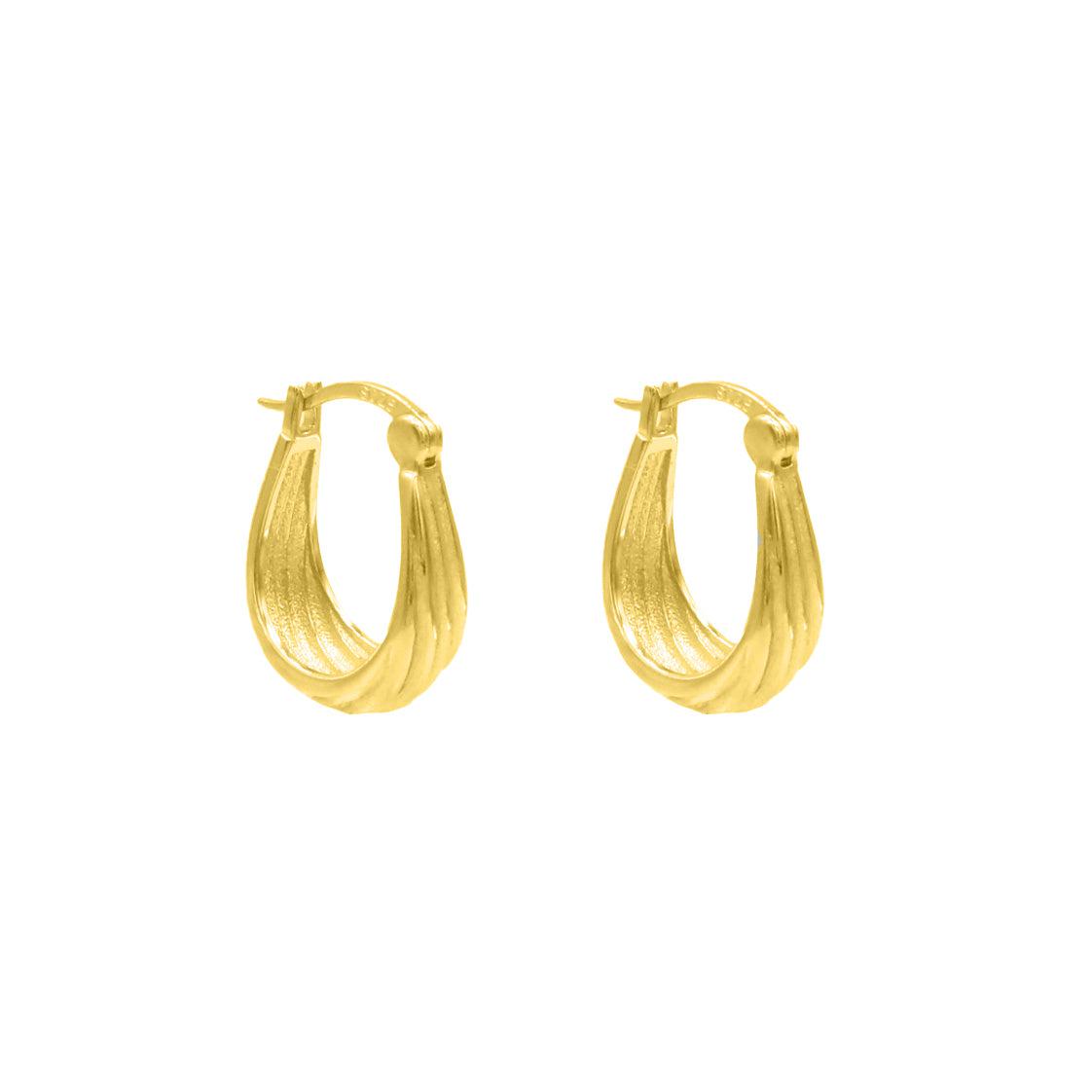 Bevel Hoop Earrings