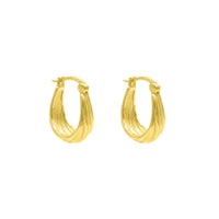 Bevel Hoop Earrings