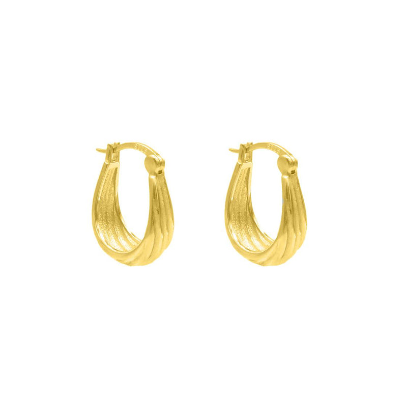 Bevel Hoop Earrings