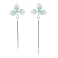 Flower Petal Drop Earring