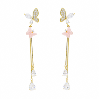 Butterfly Sparkle Drop Earrings