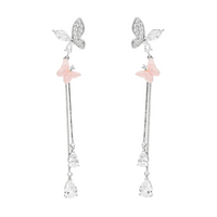 Butterfly Sparkle Drop Earrings
