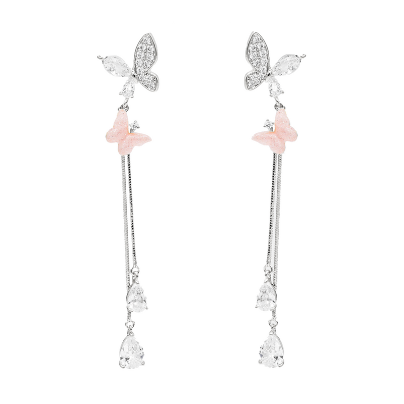 Butterfly Sparkle Drop Earrings