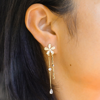 Spiral Flower Drop Earring