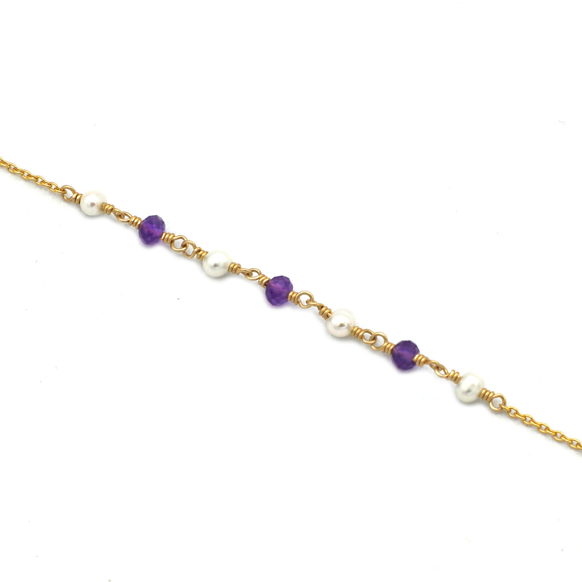 Amethyst and Pearl Bracelet