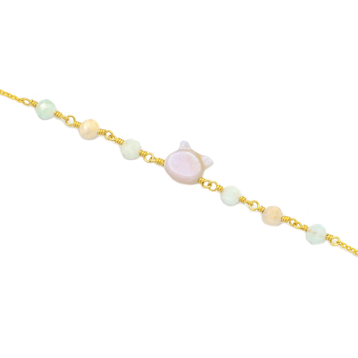 Cat Morganite Bracelet