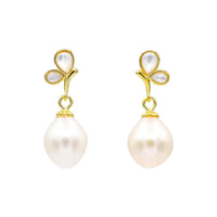 Fly with Pearl Earrings
