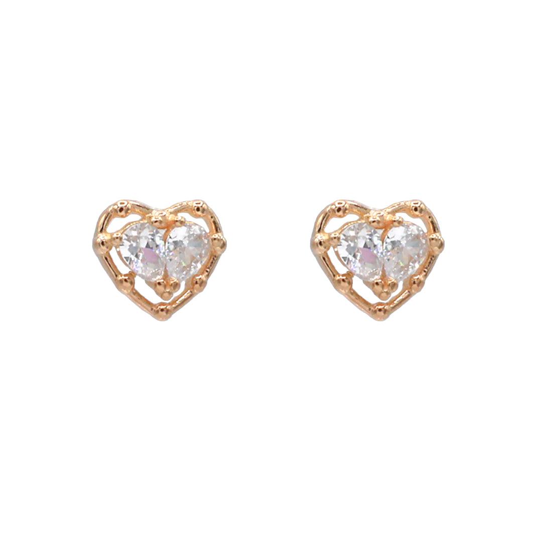 Sparkling Heart Studs