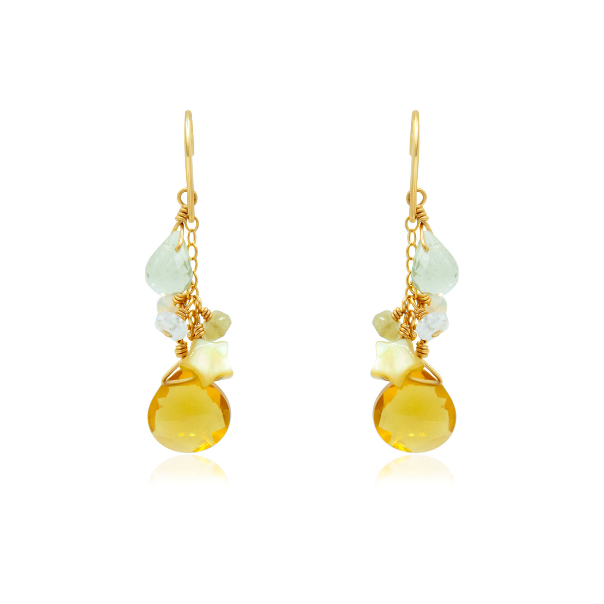 Citrine Star Earrings
