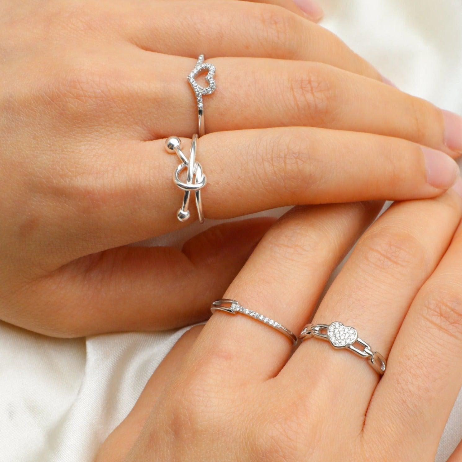 Hold My Heart Ring | Sterling Silver Rings for Her | Waterproof Jewelry for  Her – La Meno