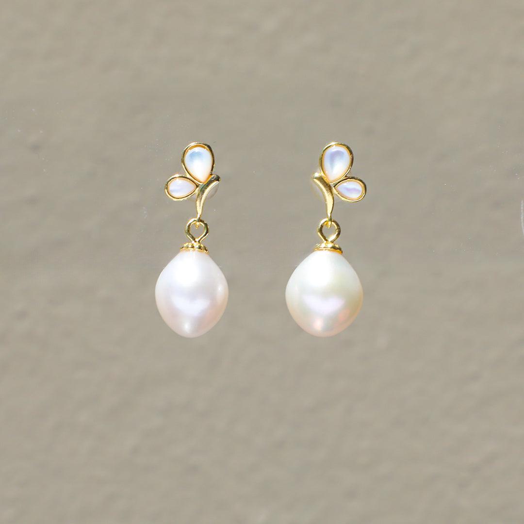 Fly with Pearl Earrings