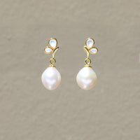 Fly with Pearl Earrings