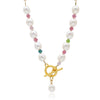 Rainbow Tourmaline & Pearl Necklace