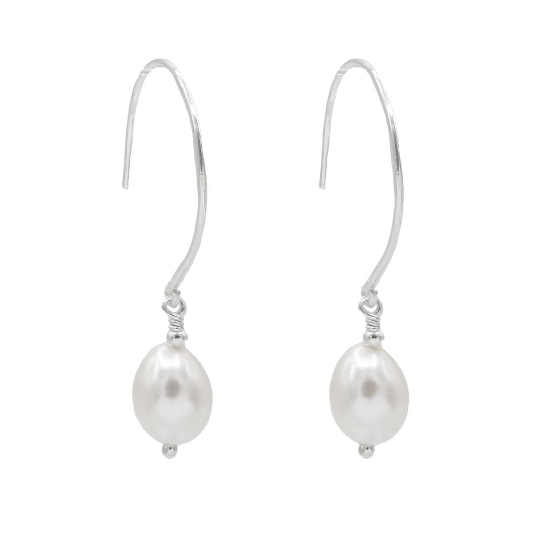 Single Pearl Hook Earrings