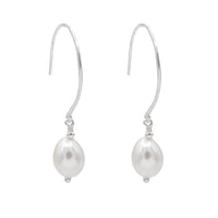 Single Pearl Hook Earrings